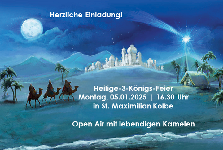 Hl. 3 Könige unterwegs auf Kamelen