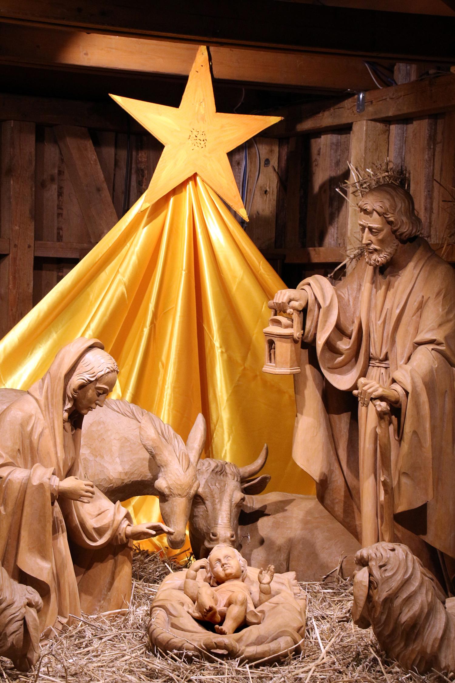 Krippe am Erfurter Weihnachtsmarkt