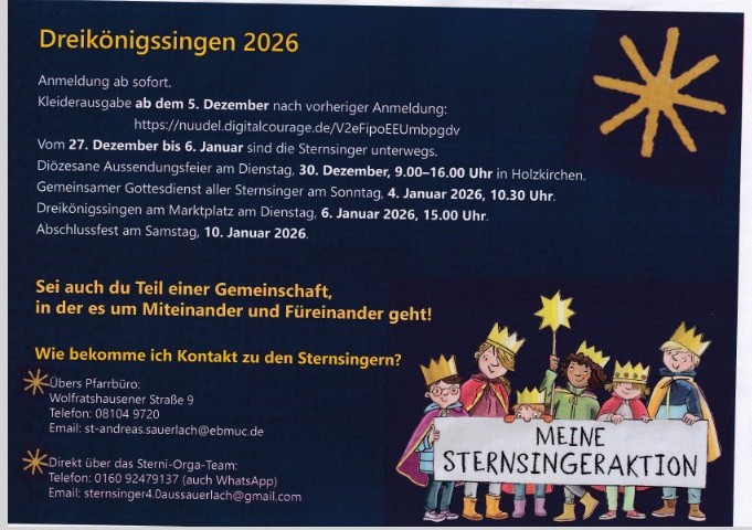 Sternsinger Sauerlach 2026