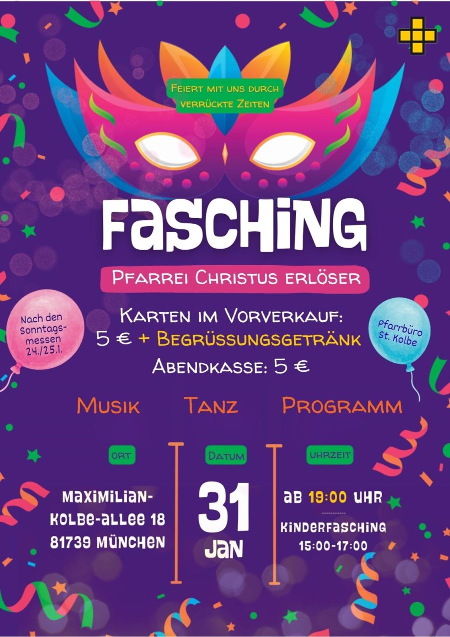 Plakat Pfarrfasching 2026