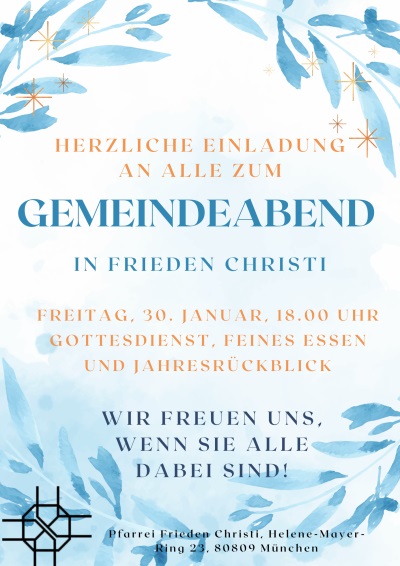 Einladung Gemeindeabend