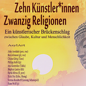 Zehn Künstler*innen - Zwanzig Religionen<br/>Sonntag, 18. Januar 2026<br/>17:00 Uhr<br/>Herz-Jesu Kirche