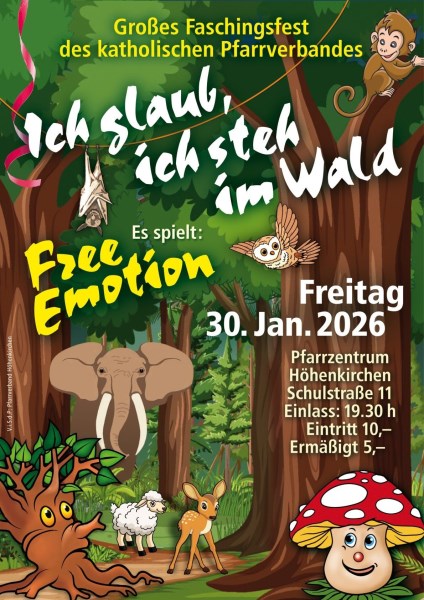 Wald Plakat Fasching 26