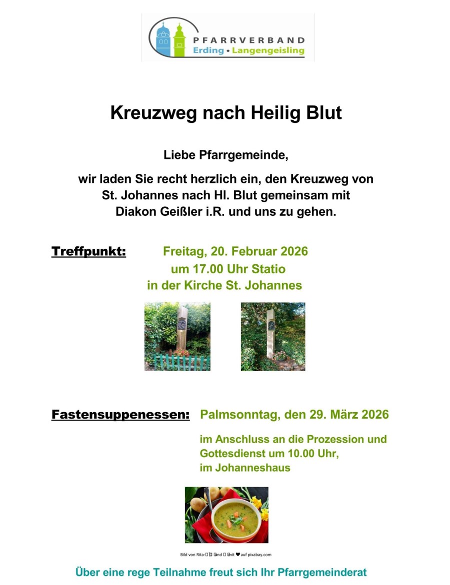 Kreuzweg nach Hl. Blut und Fastensuppe