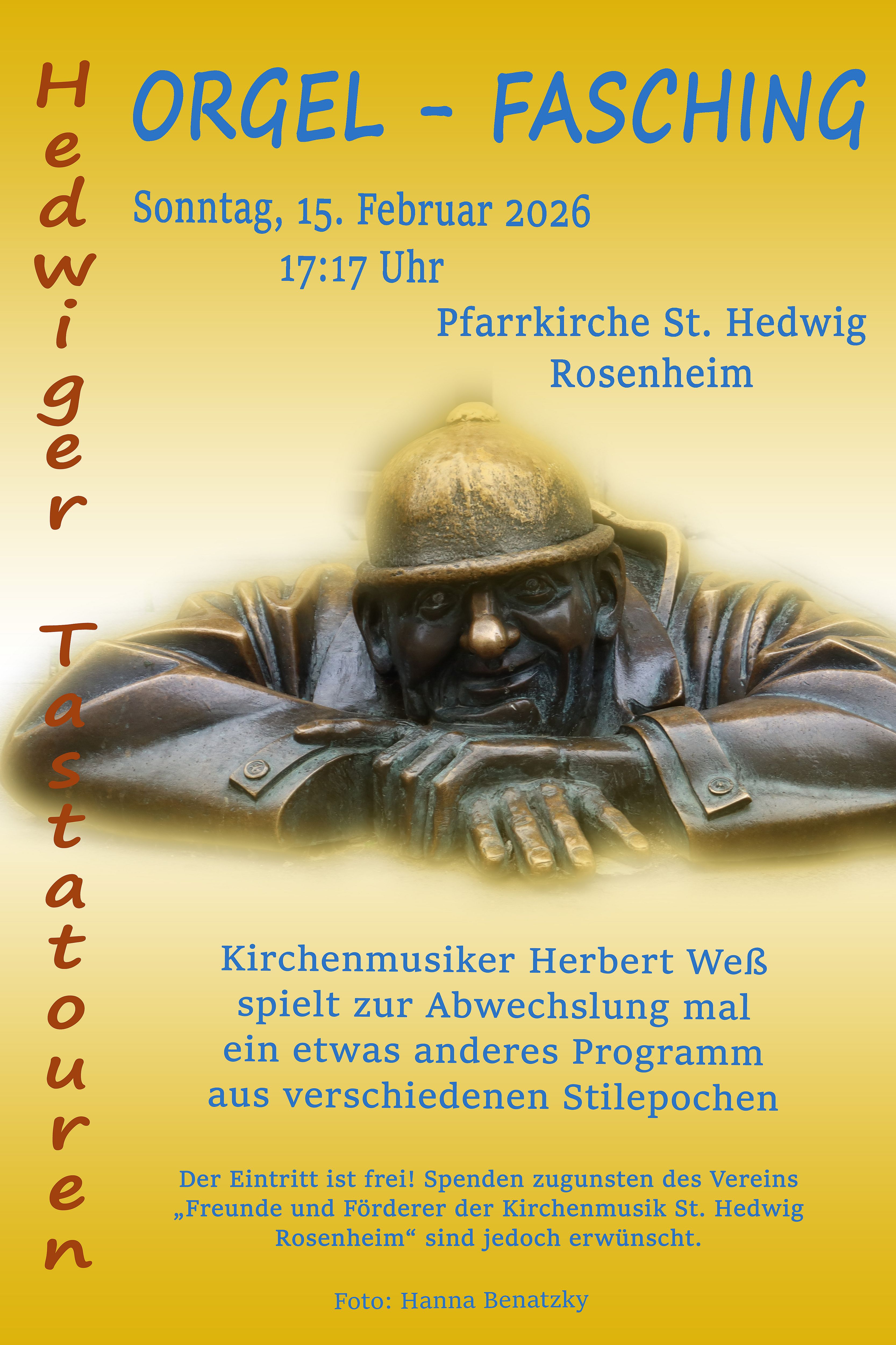 Heitere Orgelmusik zur Faschingszeit 2026