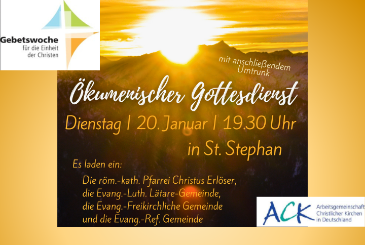 Slider für Ökumenischen Gottesdienst