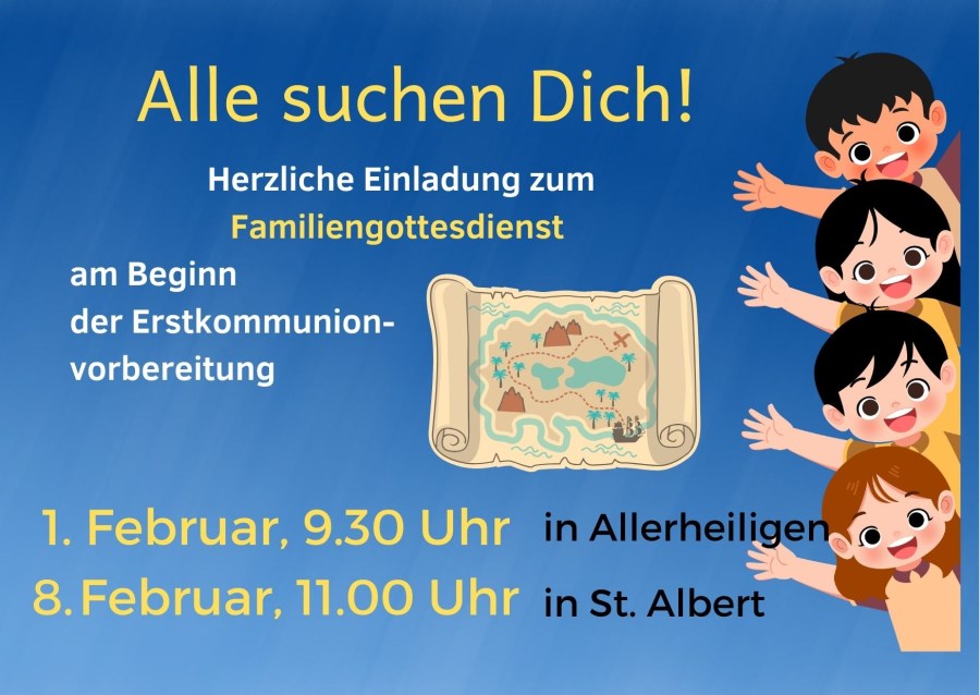 Familiengottesdienst Erstkommunion 1. und 8. Februar 2026