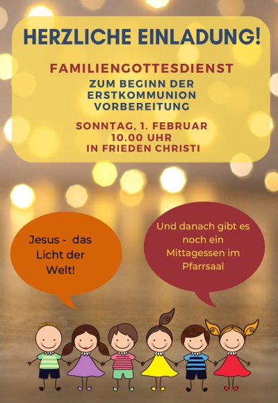 Familiengottesdienst zum Beginn der Erstkommunionvorbereitung