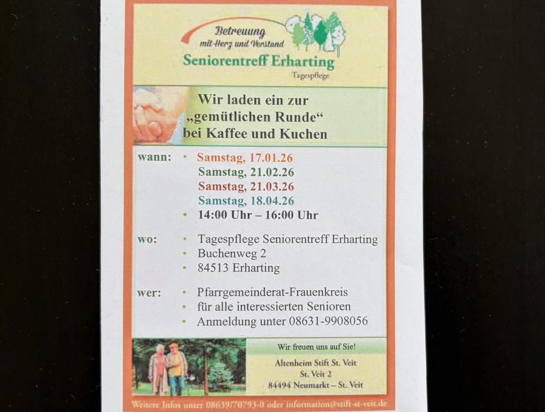 Plakat mit Terminen