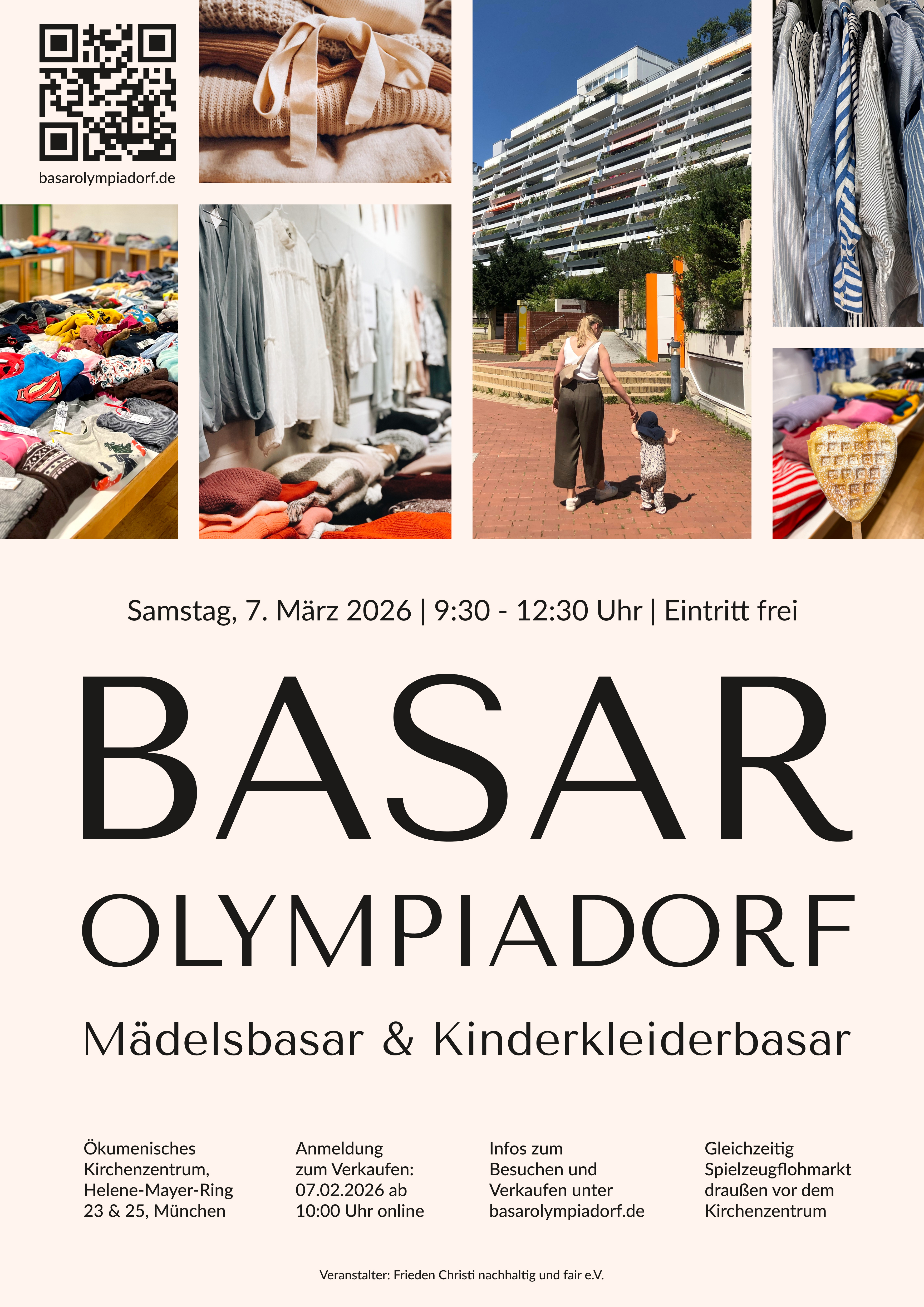 Einladung zum Basar in Frieden Christi im März 2026