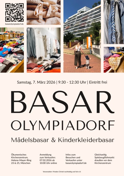 Einladung zum Basar in Frieden Christi im März 2026