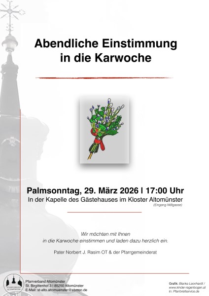 Einladung zur Einstimmung auf die Karwoche
