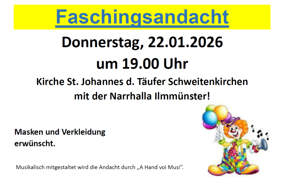 Faschingsandacht 2026