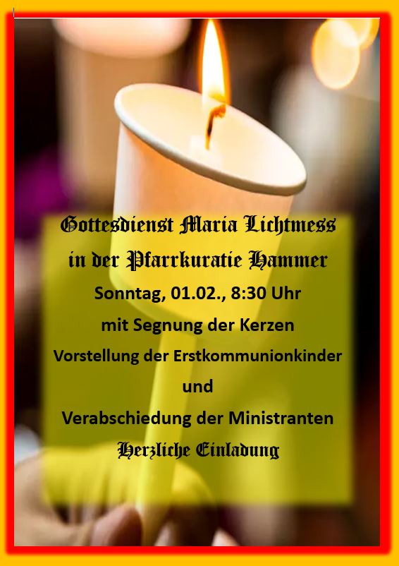 Plakat Lichtmess Hammer