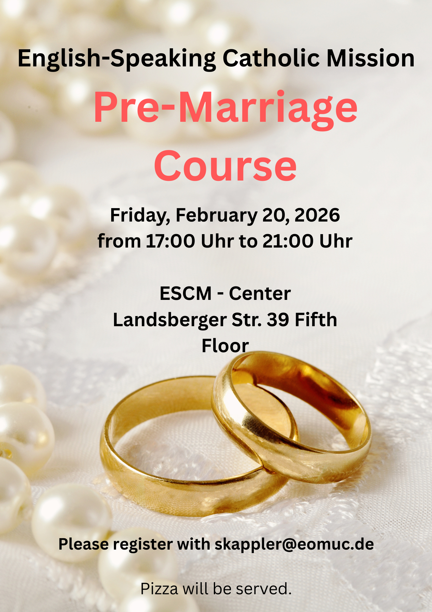 February 20 New Pre-Marriage Course