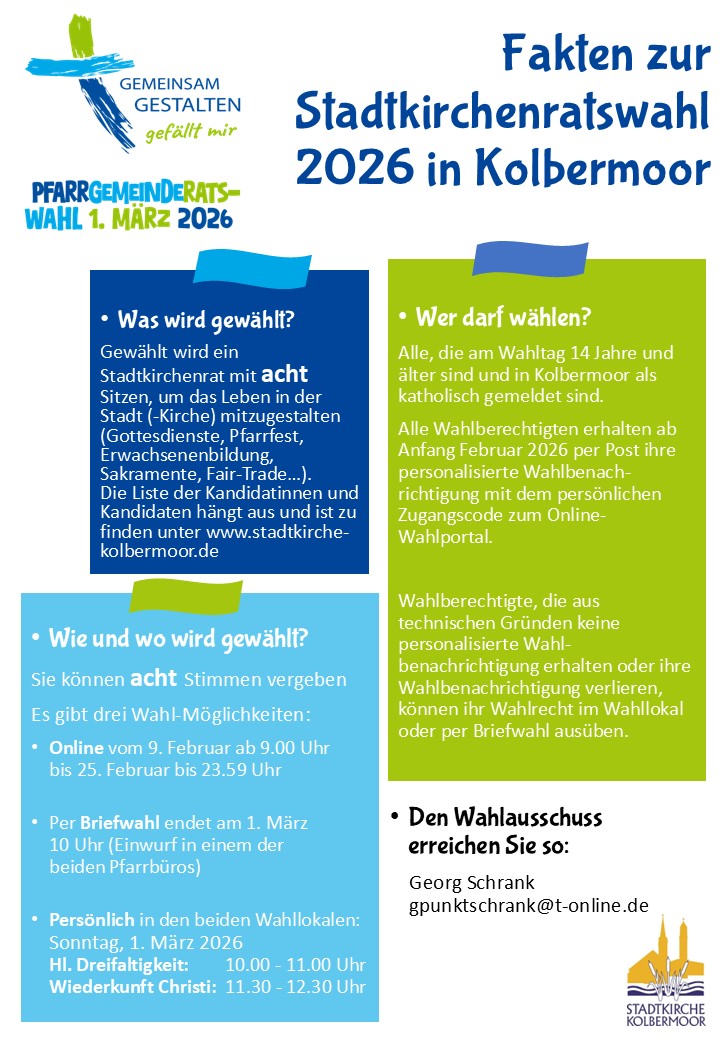 Fakten zur Stadtkirchenratswahl 2026