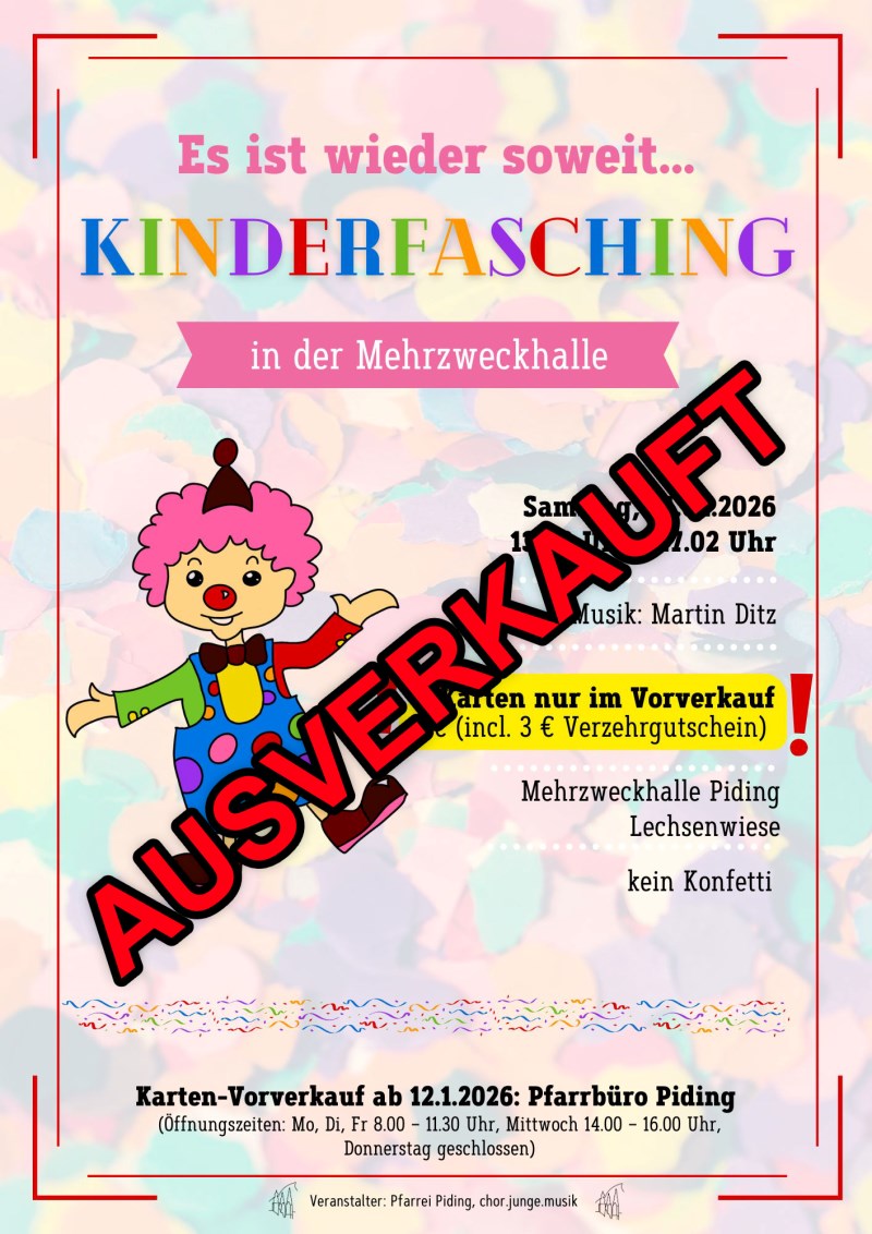 Plakat_Kinderfasching 2026_ausverkauft