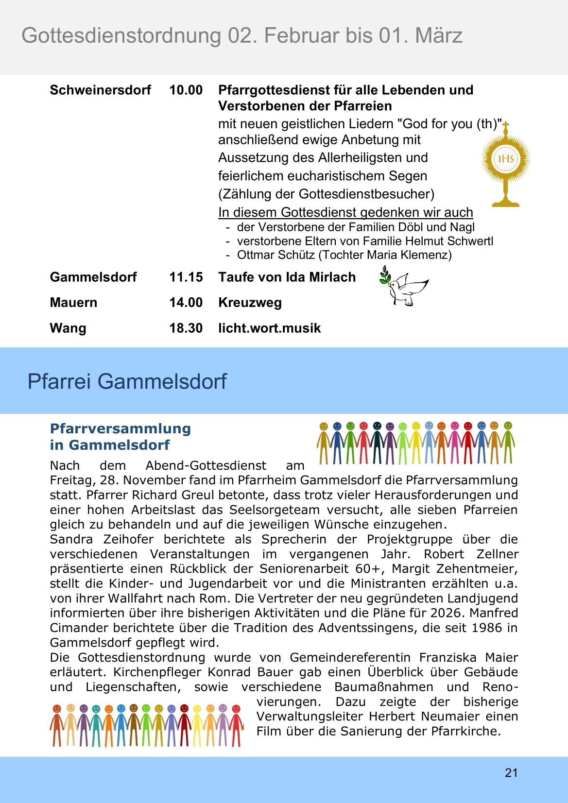 Pfarrblatt für die Pfarrverbände Hörgertshausen-Gammelsdorf und Mauern 02.Februar bis 01.März 2026 Seite 21