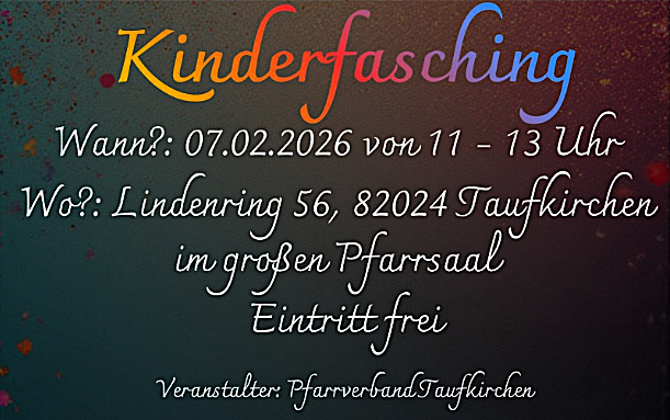 Einladungsplakat Kinderfasching 2026