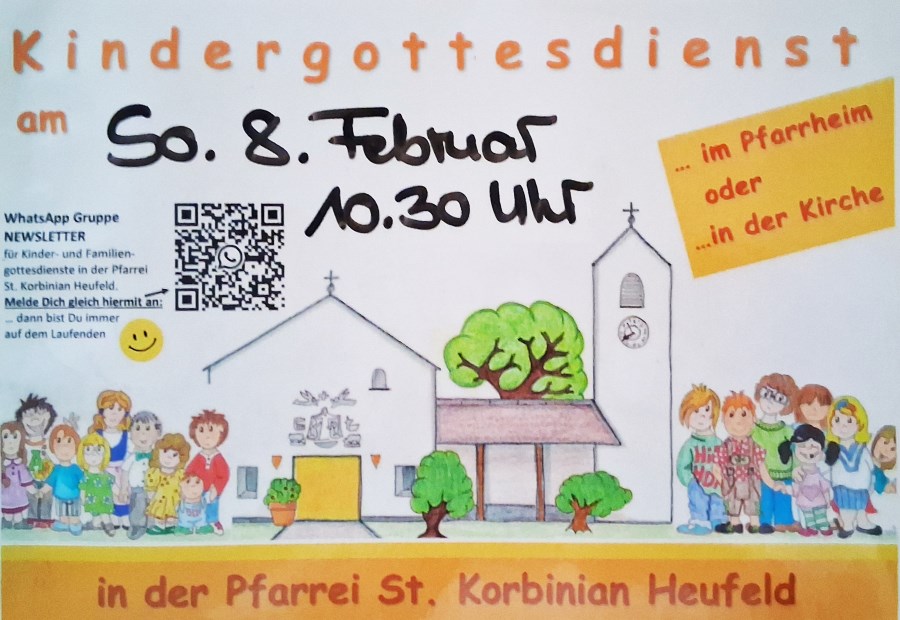 Einladung zum Kindergottesdienst 8. Februar 2026