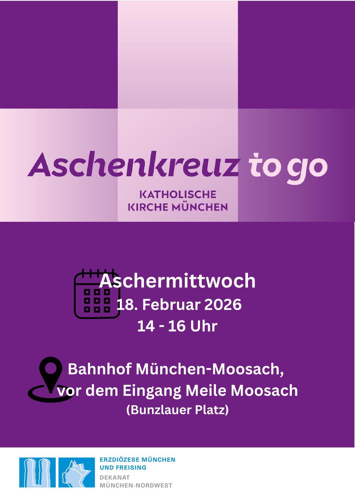 Plakat der Aktion Aschenkreuz to go