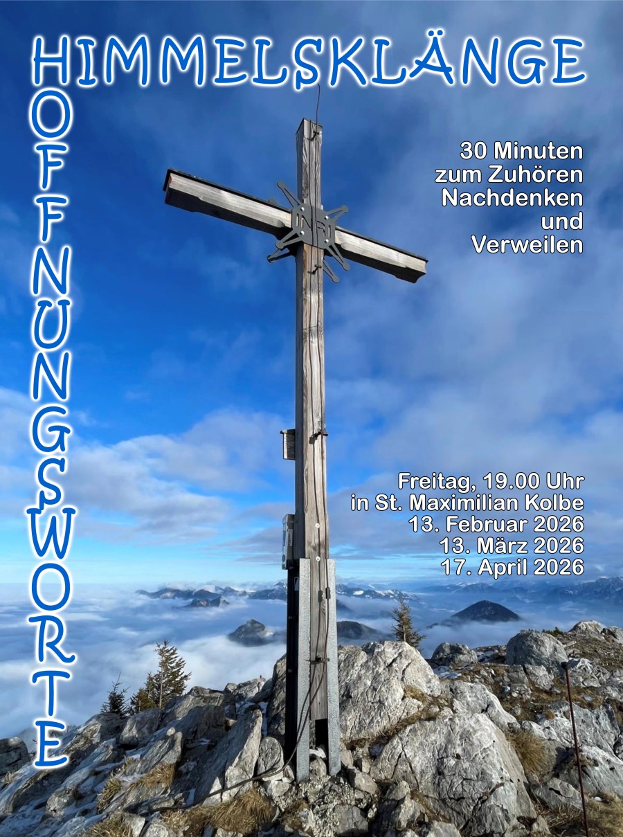 Plakat Himmelsklänge, Motiv: Kaserwand Gipfelkreuz