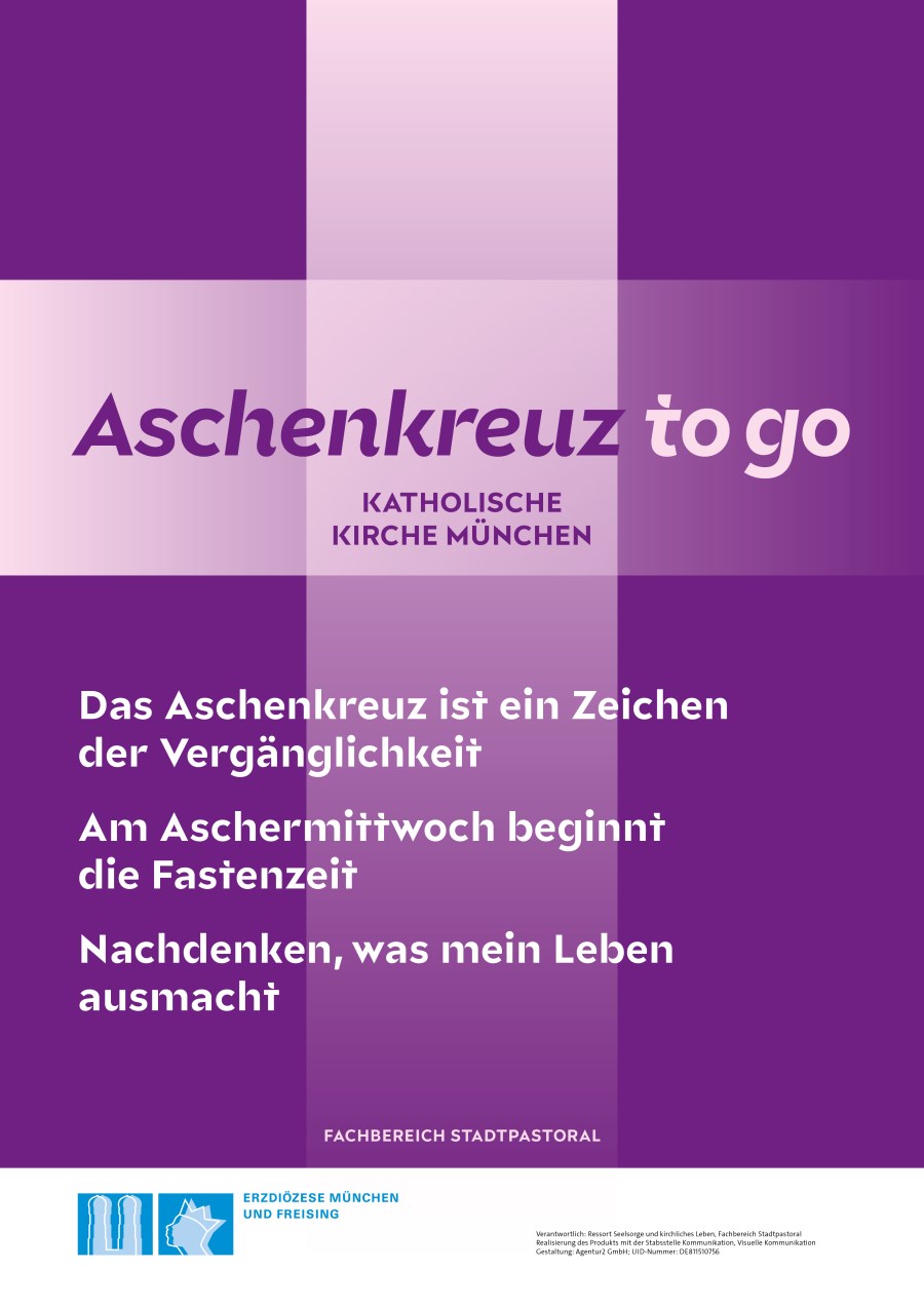 Plakat Aschekreuz to Go