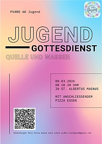 Plakat Jugendgottesdienst am 8.März in AM