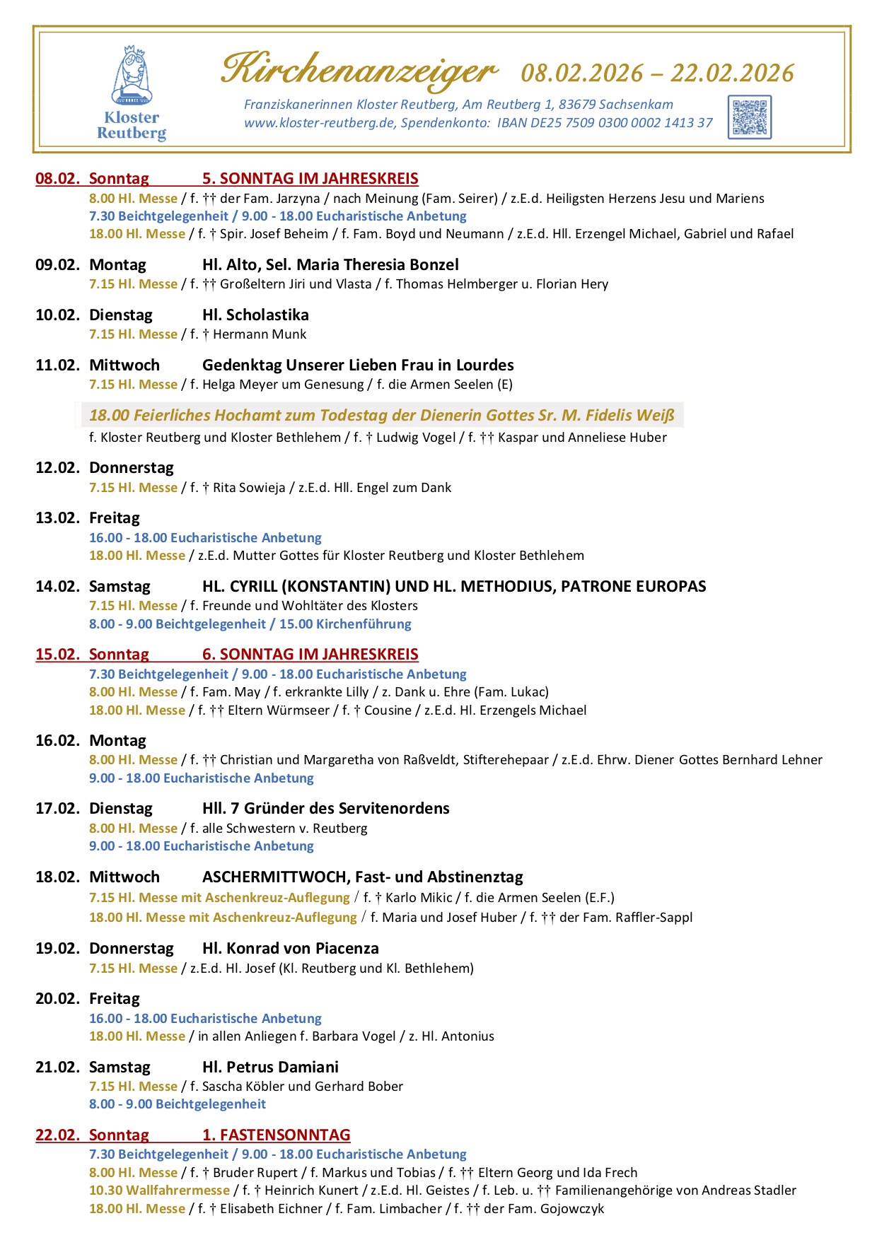 Kirchenzettel 08.02.26-22.02.26