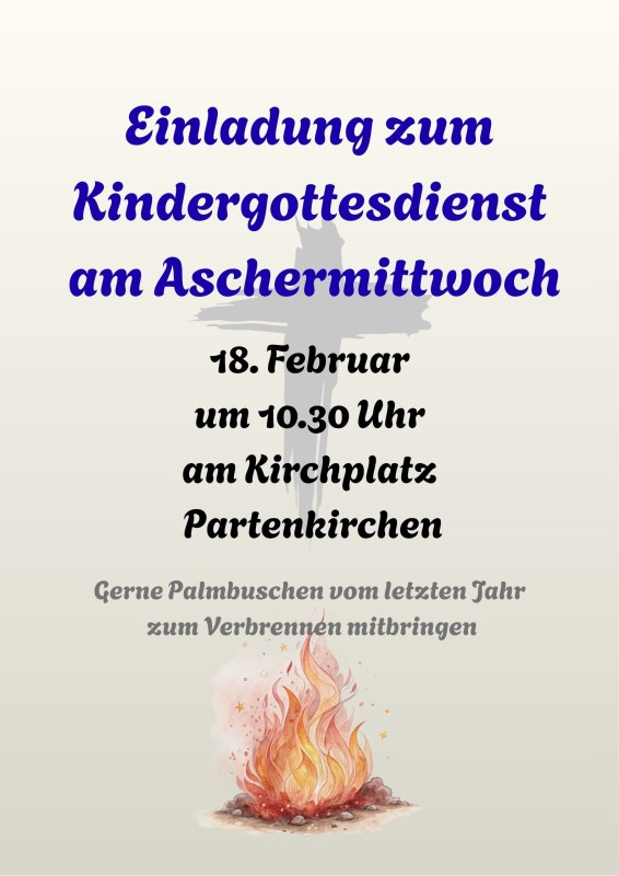 Kindergottesdienst Aschermittwoch