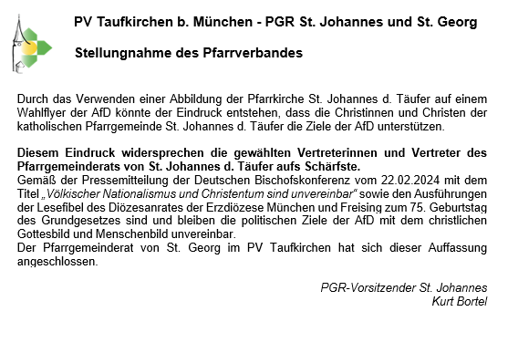 Stellungnahme zu AfD-Flyer