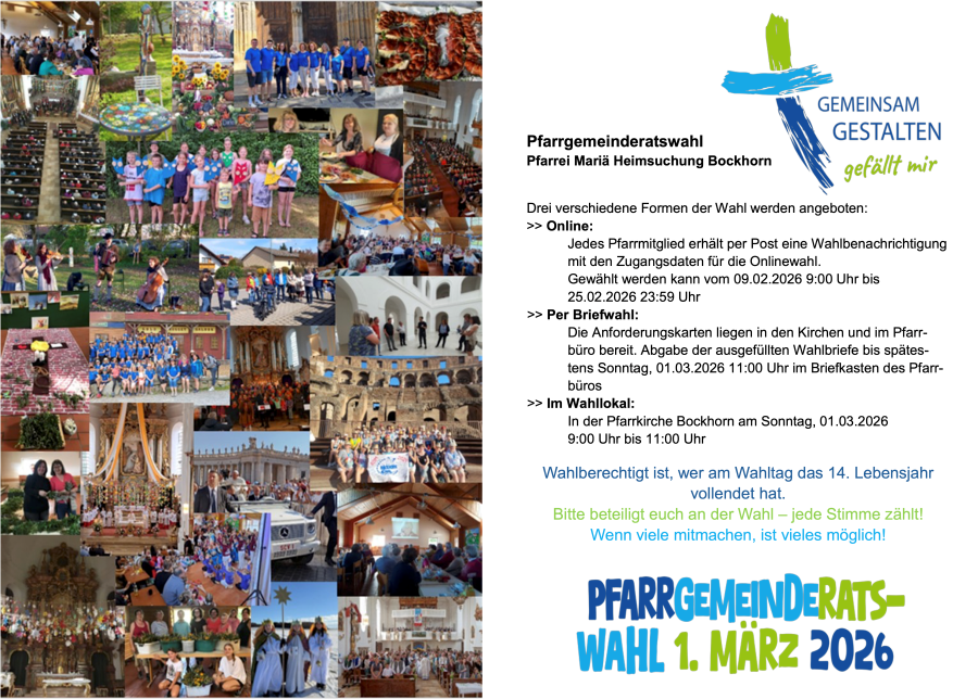Flyer Pfarrgemeinderatswahl 2026 - Außenseite