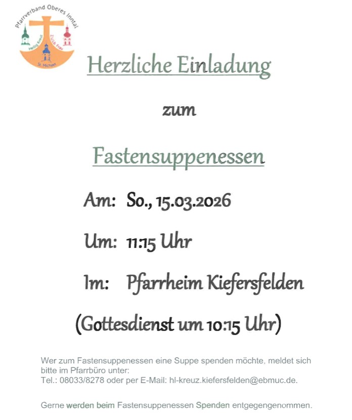 2026 Fastensuppenessen Hl.Kreuz Plakat
