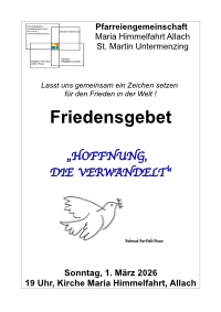 Friedensgebet März 2026