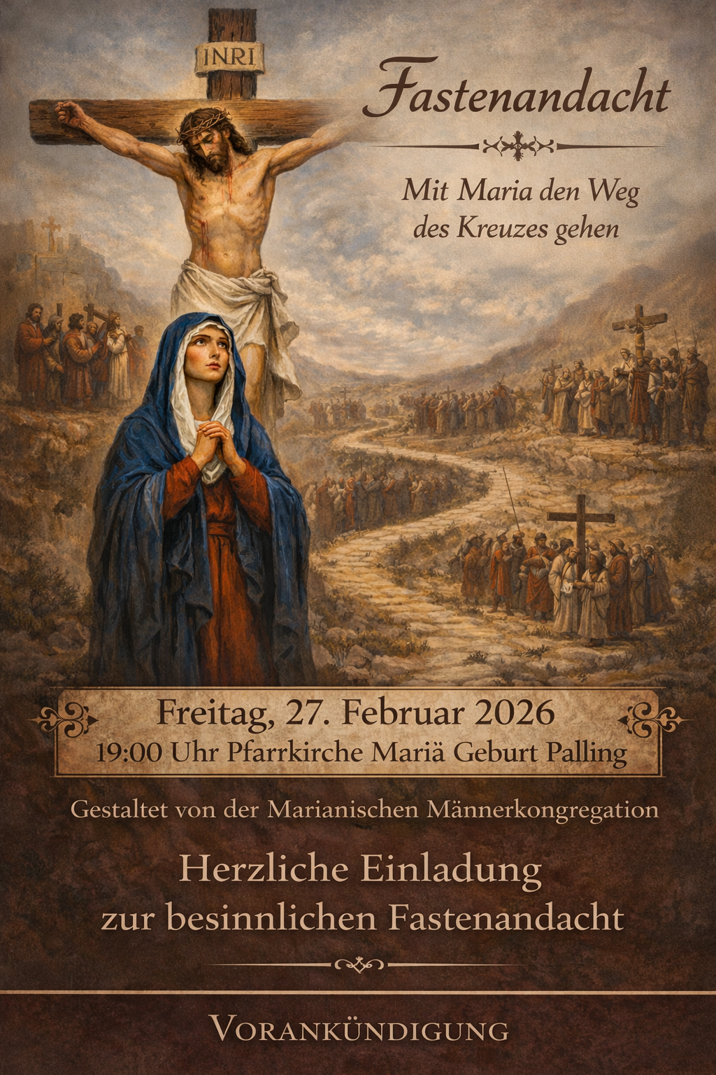 Einladung _ Fastenandacht 27.02.2026 _ Vorankündigung