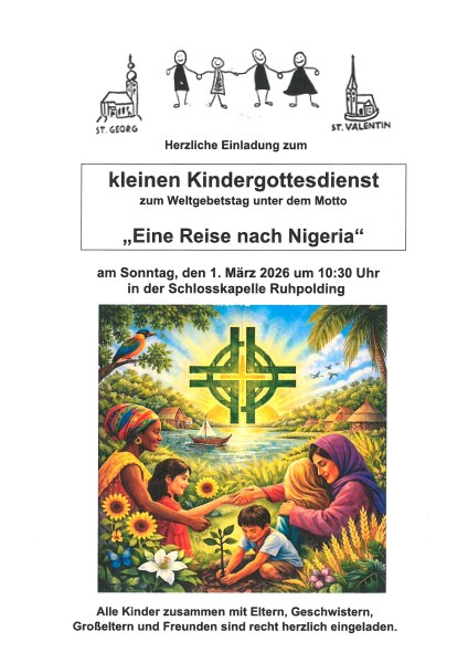 Kleiner Kindergottesdienst Weltgebetstag 2026