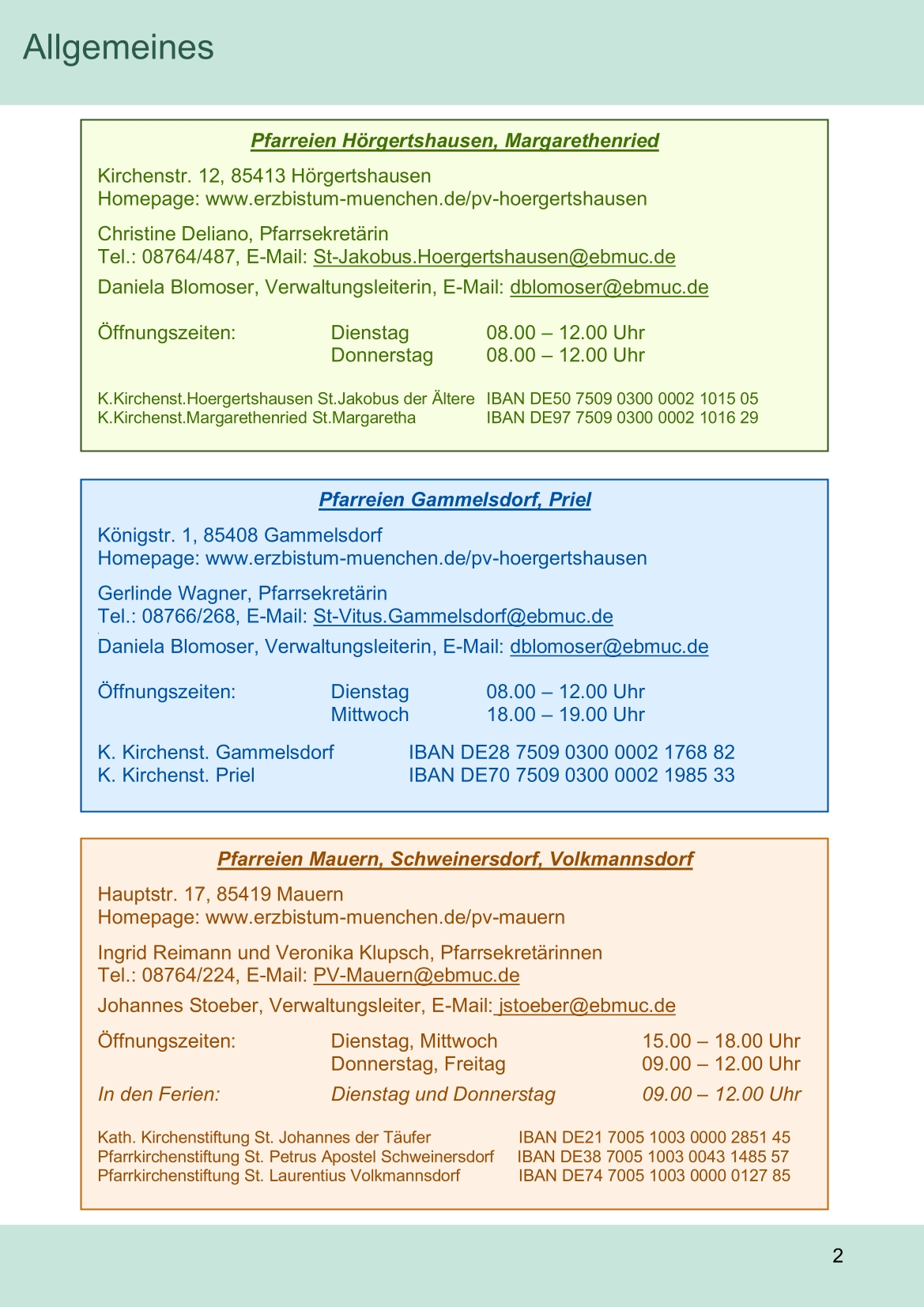 Pfarrblatt für die Pfarrverbände Hörgertshausen-Gammelsdorf und Mauern 02.März bis 06.April 2026 Seite 02