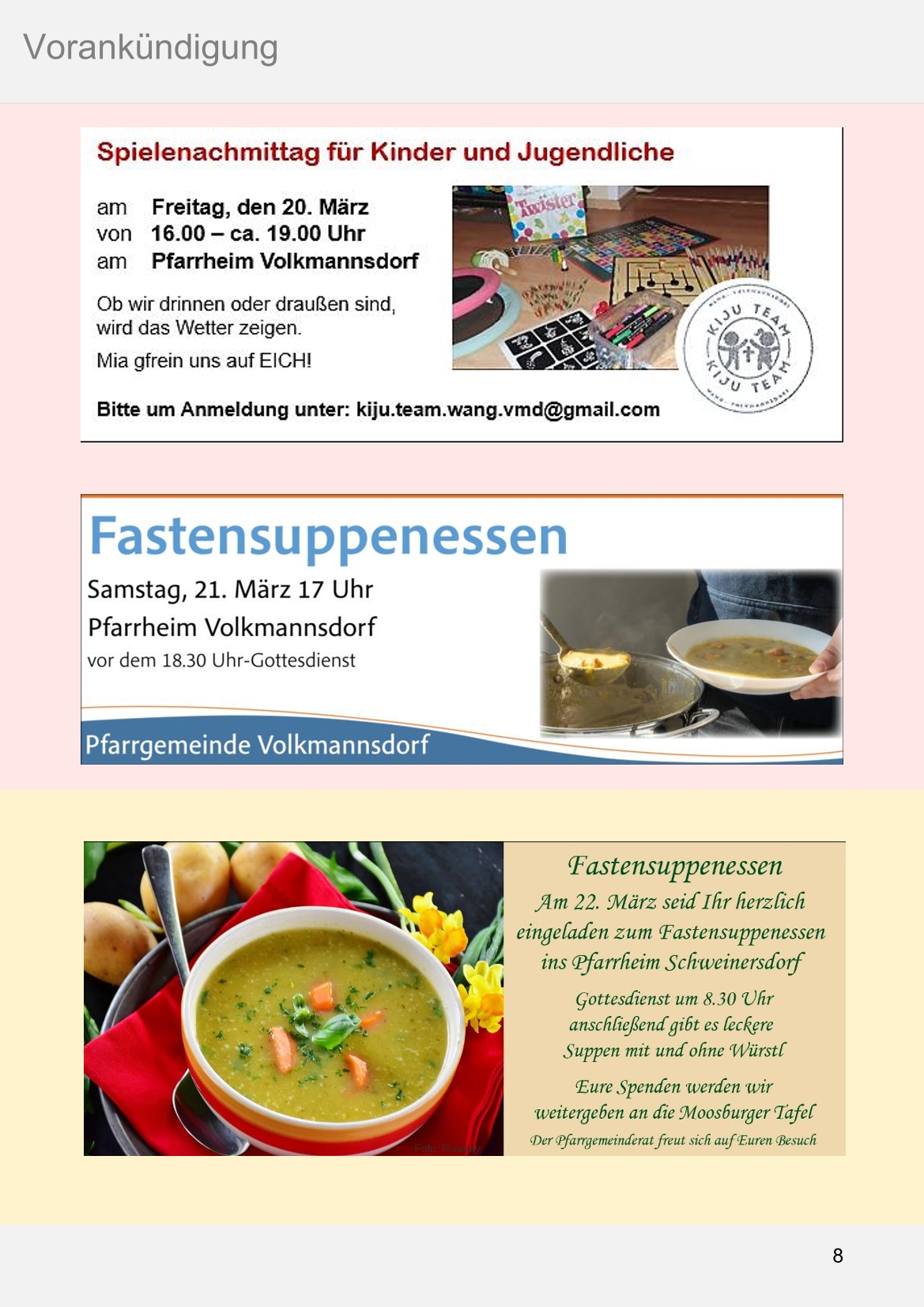 Pfarrblatt für die Pfarrverbände Hörgertshausen-Gammelsdorf und Mauern 02.März bis 06.April 2026 Seite 08