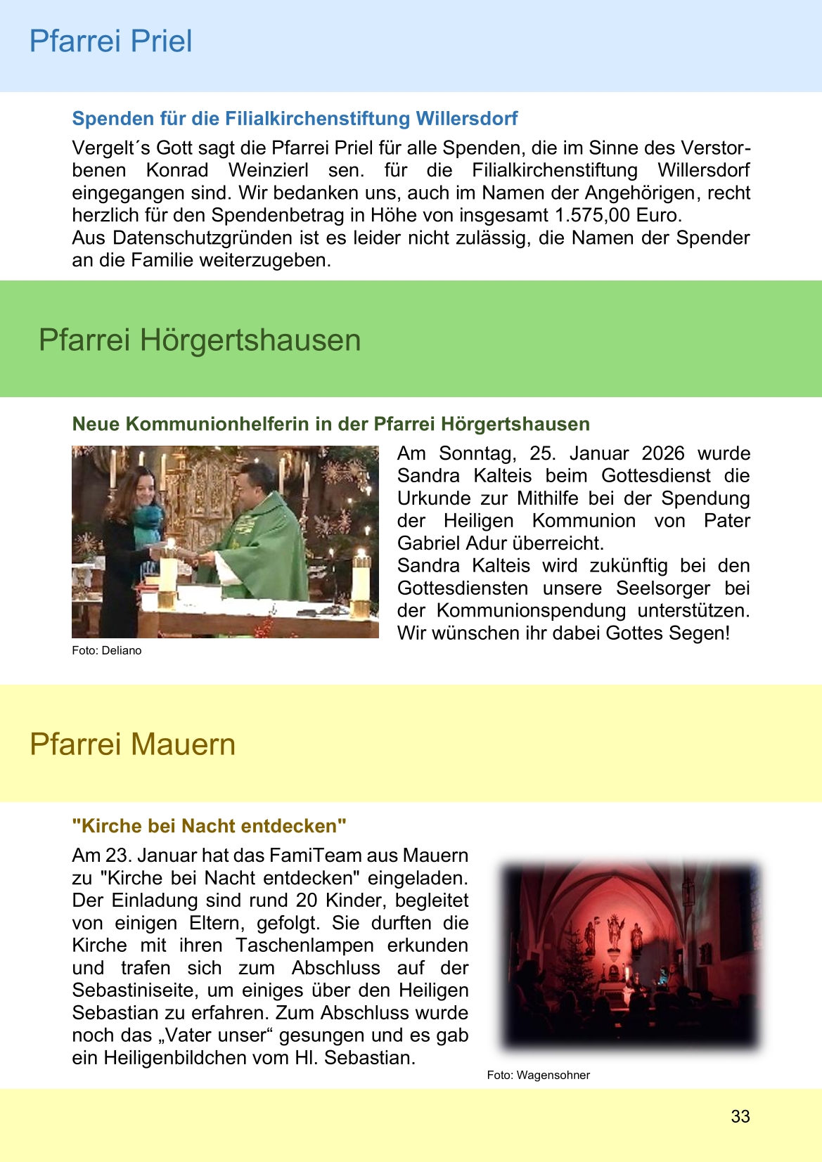 Pfarrblatt für die Pfarrverbände Hörgertshausen-Gammelsdorf und Mauern 02.März bis 06.April 2026 Seite 33