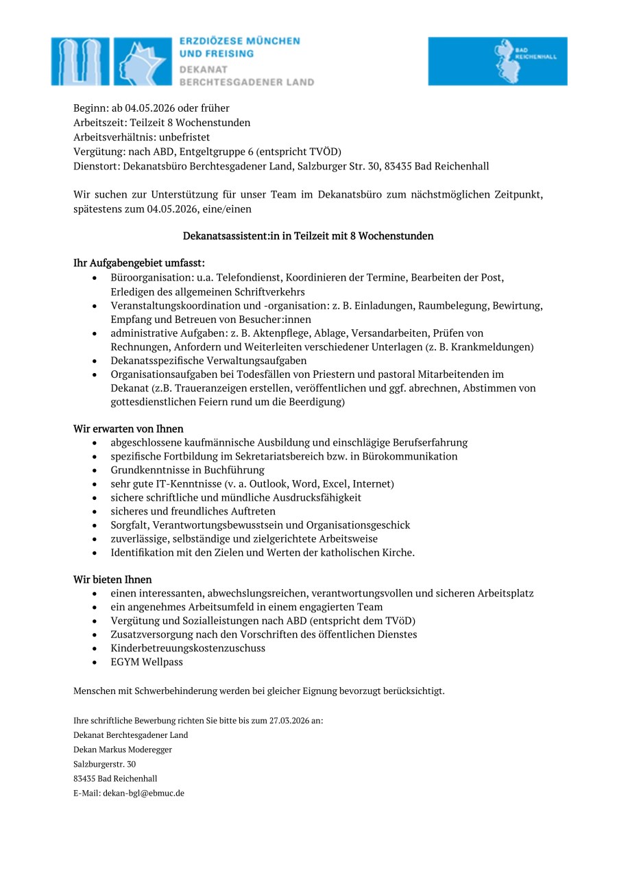 Stellenausschreibung