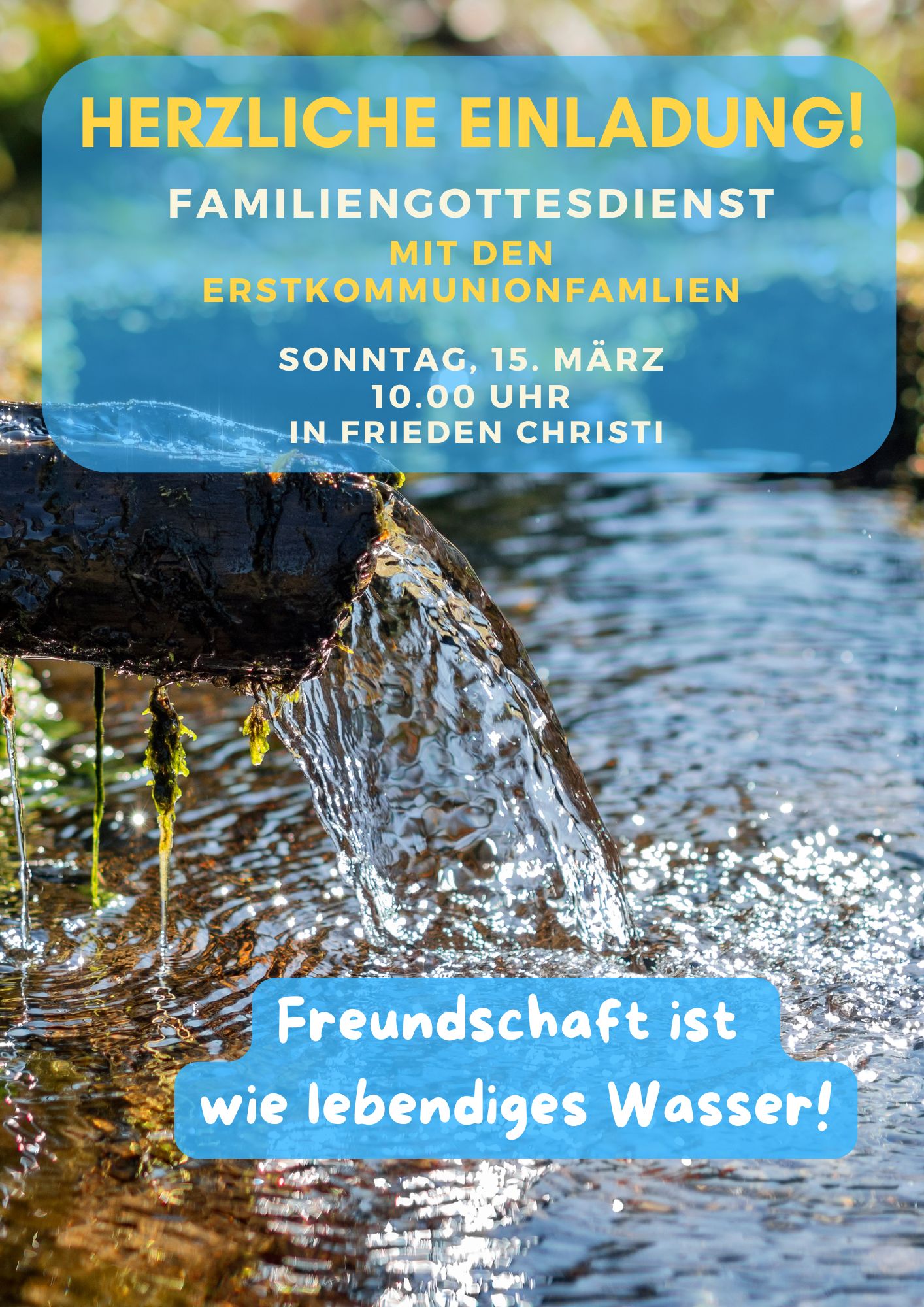 Plakat zum Familiengottesdienst am 15.03.2026