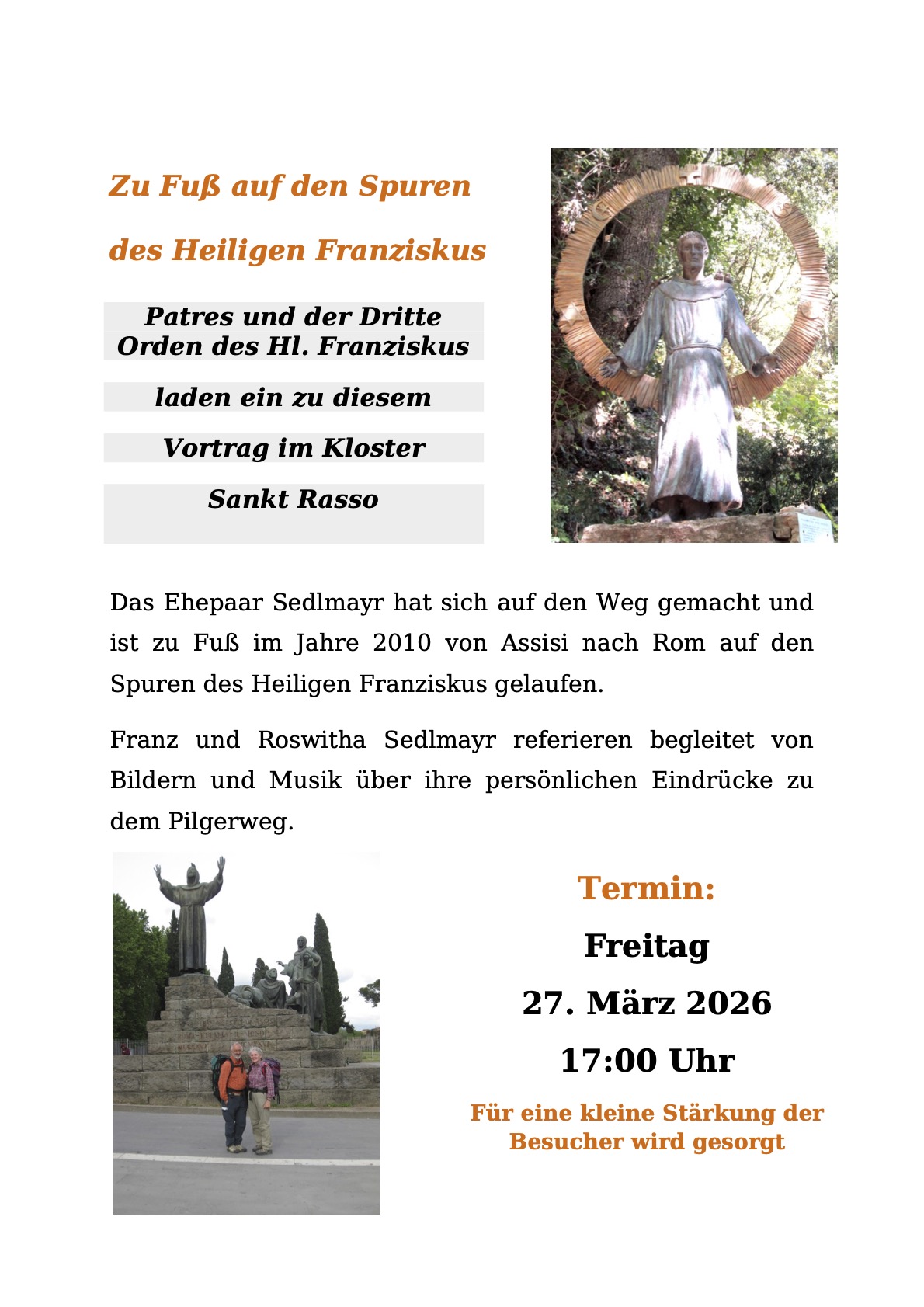 2026-03-27 Flyer Pilgerfahrt Assisi-Rom