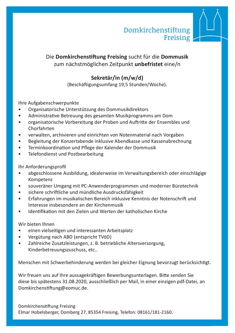 Kirchenmusik Im Erzbistum Munchen Und Freising