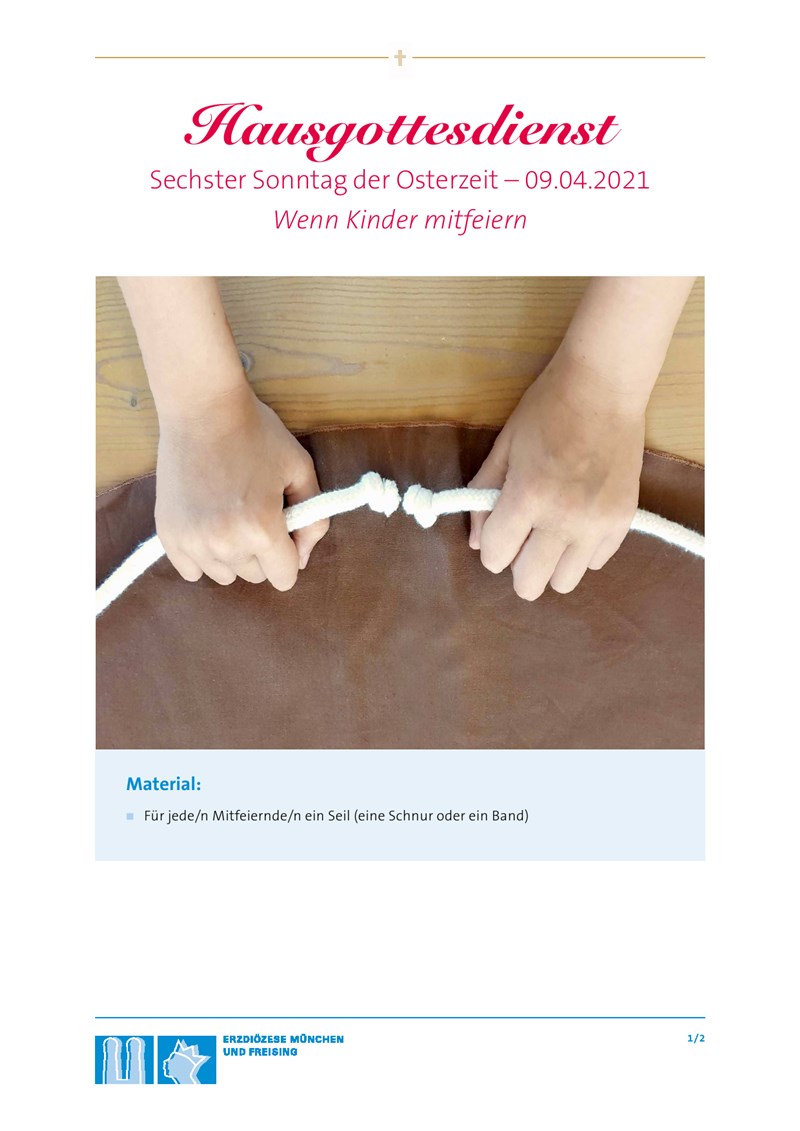 gebot der liebe und geist gottes sonntag 6 ostersonntag
