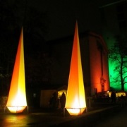 Leuchtpyramiden am Andreasmarkt